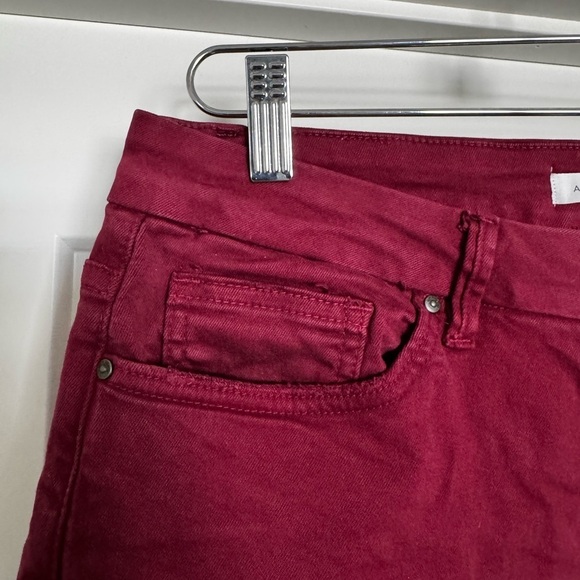 Altar’d state Loraline Straight Leg maroon raw hem Pants size 30 - Picture 7 of 9